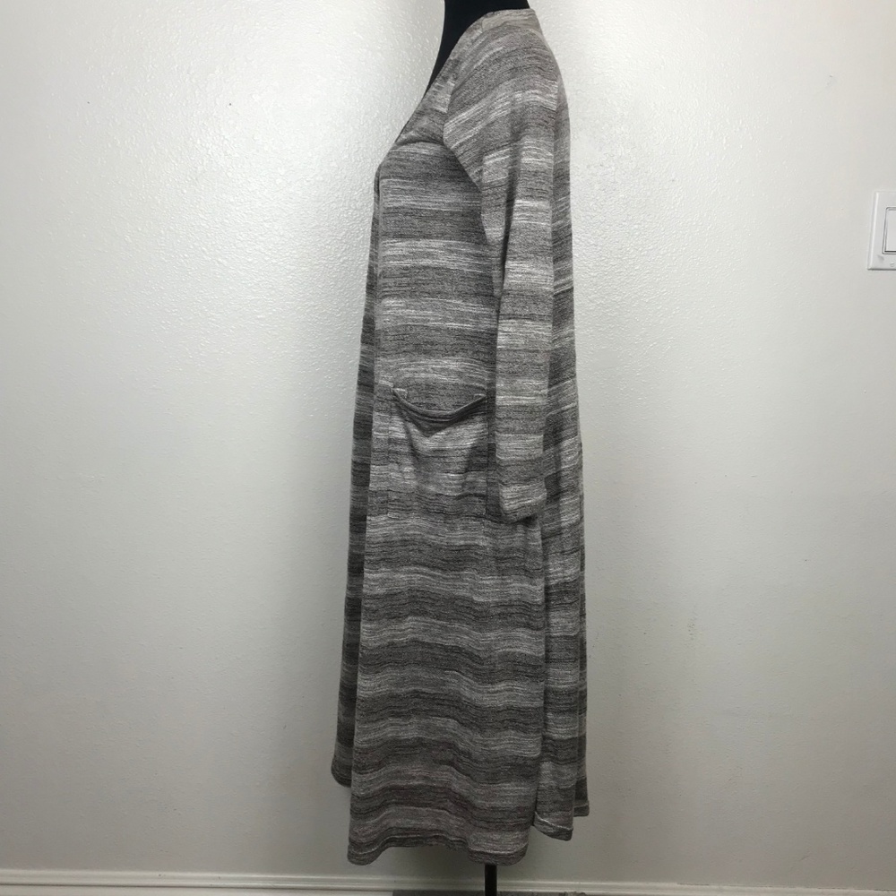 LuLaRoe Sarah Soft Beautiful Striped Duster - Picture 3 of 7
